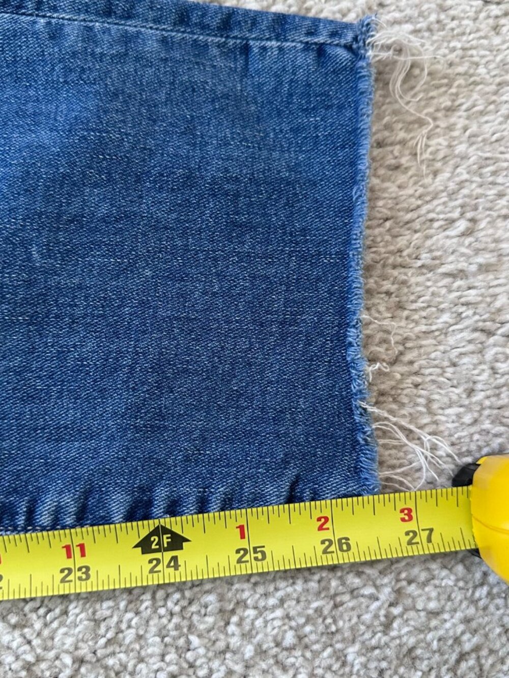 FRAME Le Garcon Slim Boyfriend Jeans Blue Gratitude Raw Hem LGJRA785 Sz 30 - Picture 11 of 13